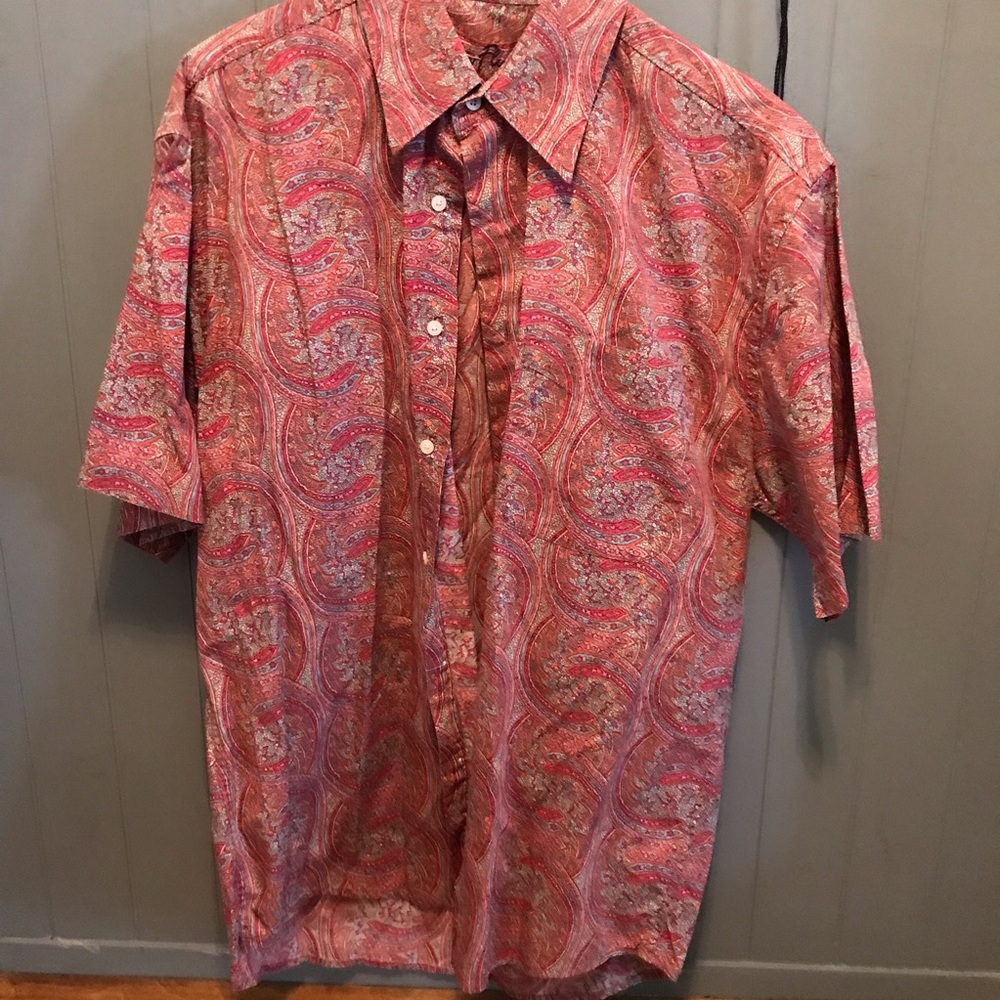 Alan Flusser psychedelic paisley button down